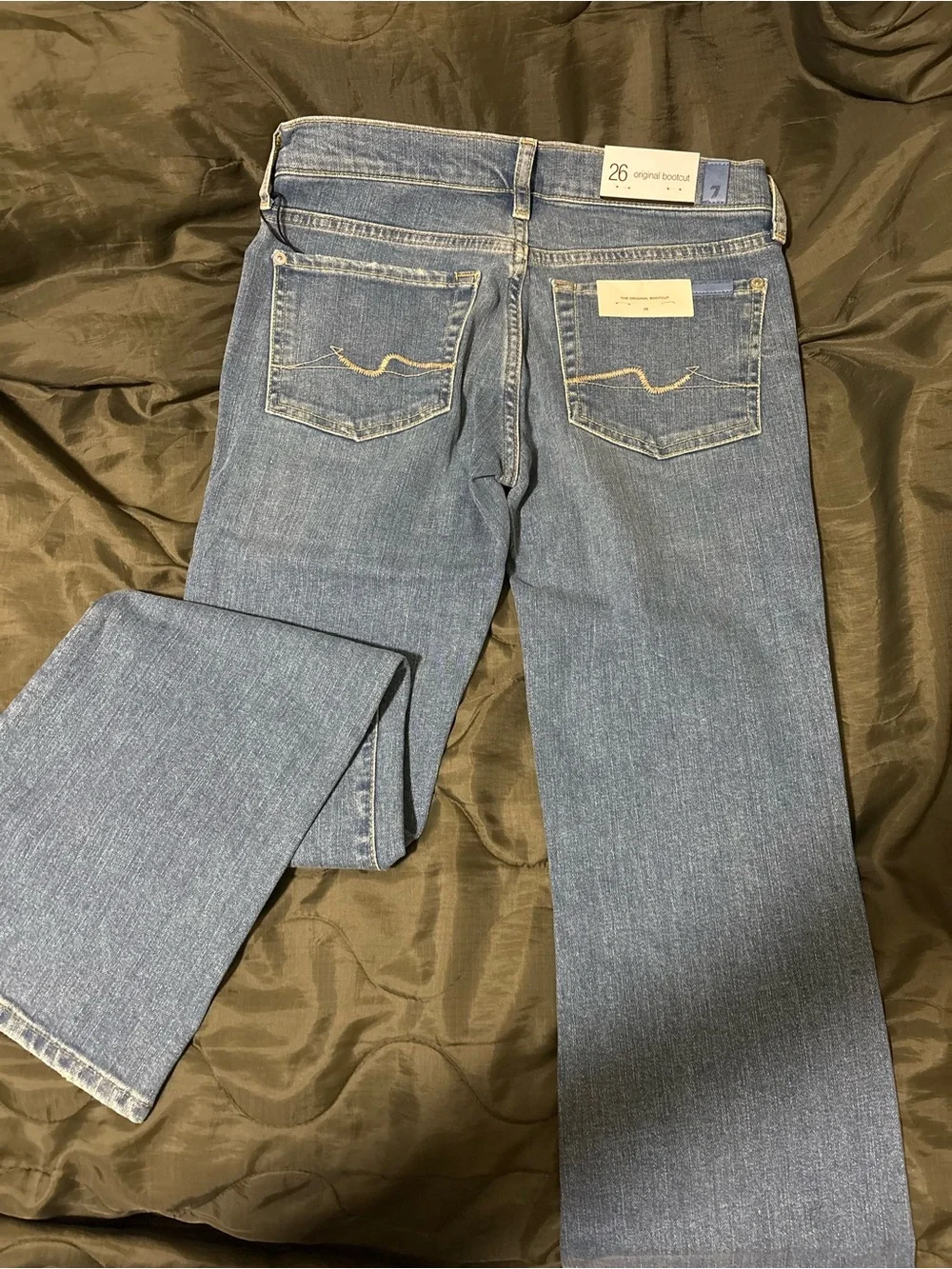 7 For All Mankind Light Blue Denim Jeans - Picture 2 of 3